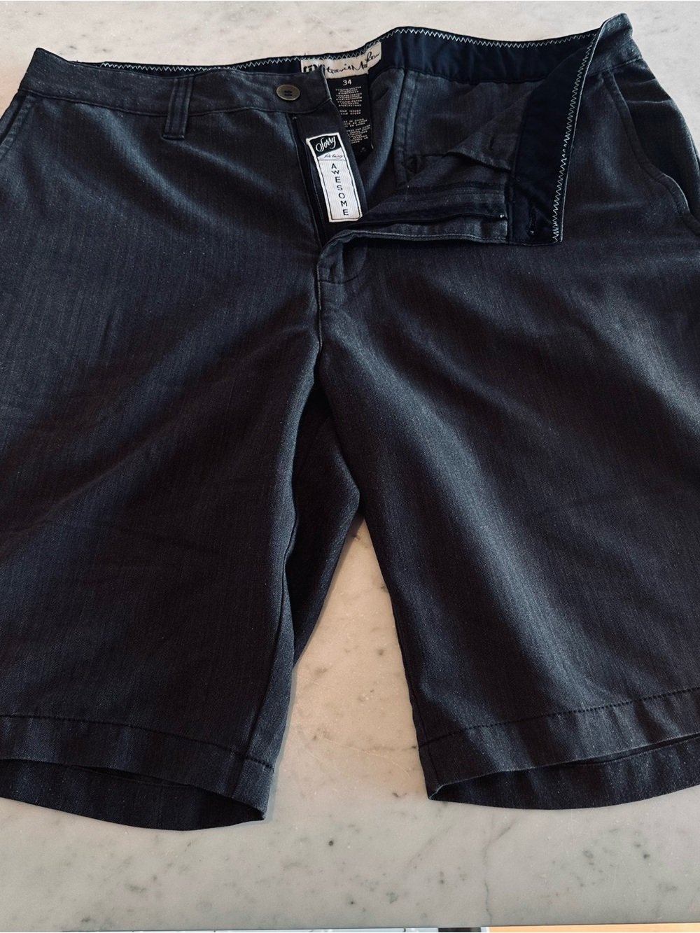 Travis Mathew Men's Grey Flat Front Shorts